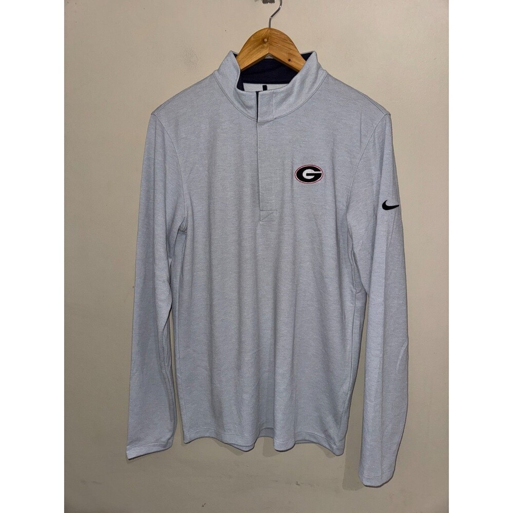 Nike UGA Georgia Bulldogs NCAA Team Issue 1/2 Zip Pullover Golf Sweater Mens S